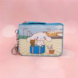 Cinamoroll Waiting At Airport Card Case Holder Key Chain